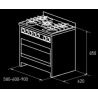 Cocina industrial con horno pizzero